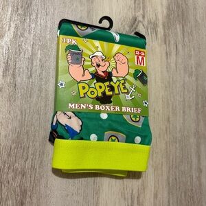 Men's Green Popeye The Sailor Man Boxer Briefs Medium NWT